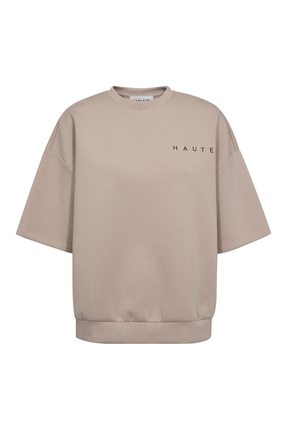 Haute L'Amitié - Maxi Split Ss Logo Sweat HL10461 - Beige