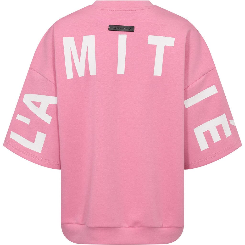 Haute L'Amitié - Maxi Split Ss Logo Sweat HL10461 - Candyfloss Sweatshirts 