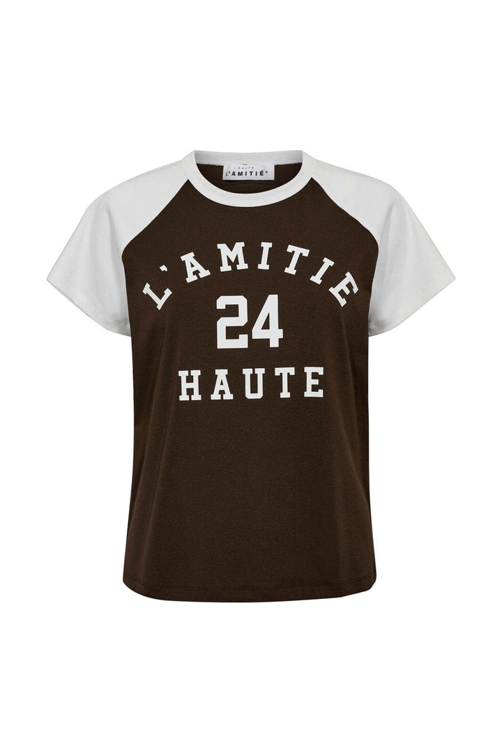 Haute L'Amitié - Neckline College Tee HL10109 - Mocca