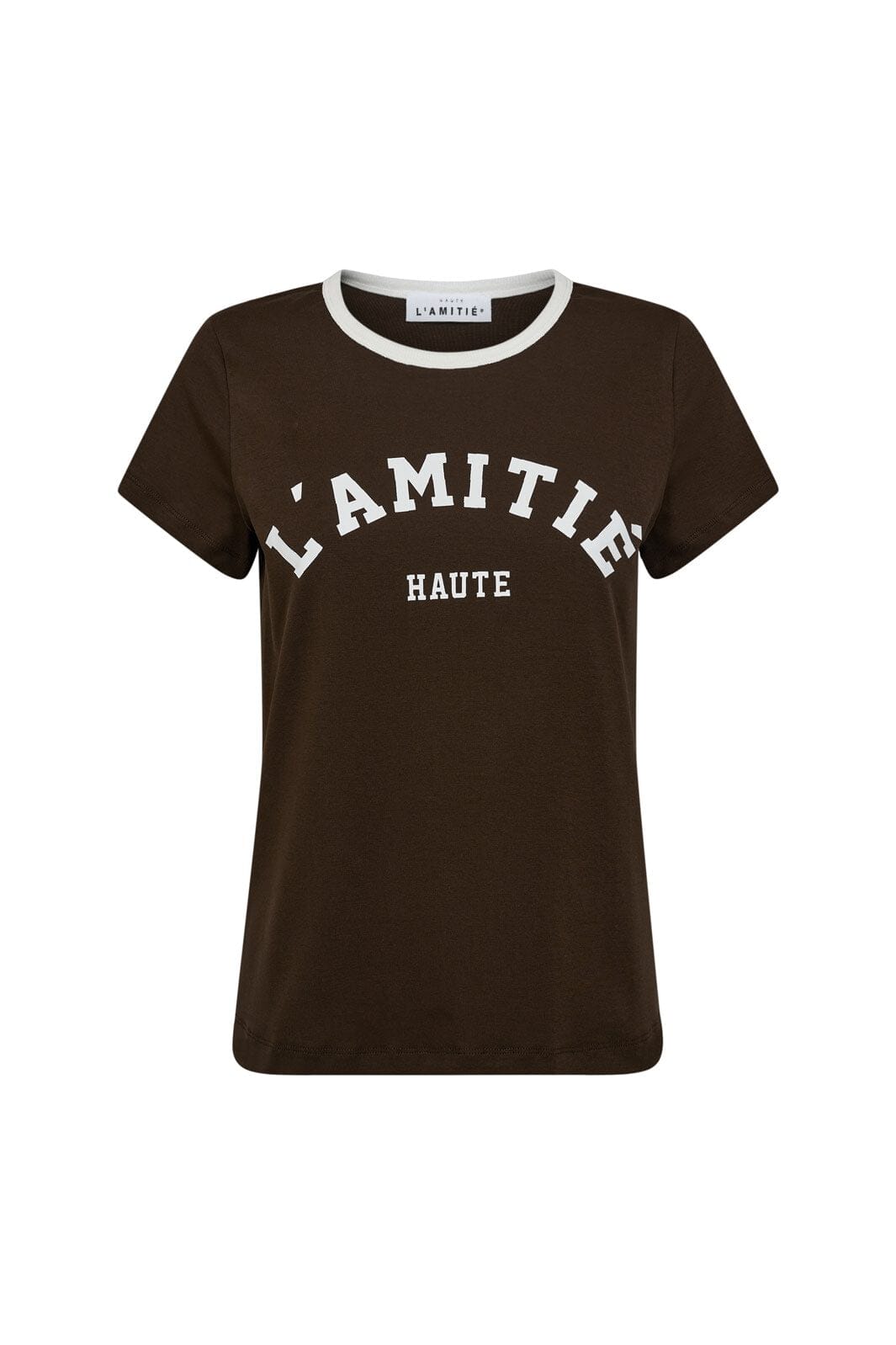 Haute L'Amitié - Neckline Logo Tee HL10006 - Mocca