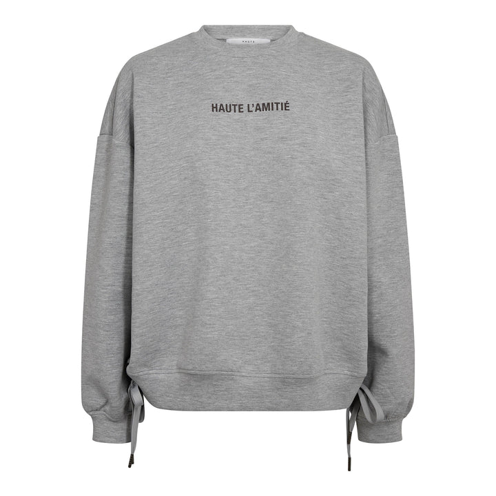 Haute L'Amitié - New Studio Tie Sweat HL10714 - Grey Melangé Sweatshirts 