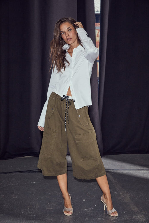 Haute L'Amitié - Pull On Cargo Bermudas Hl11005 - Army Shorts 