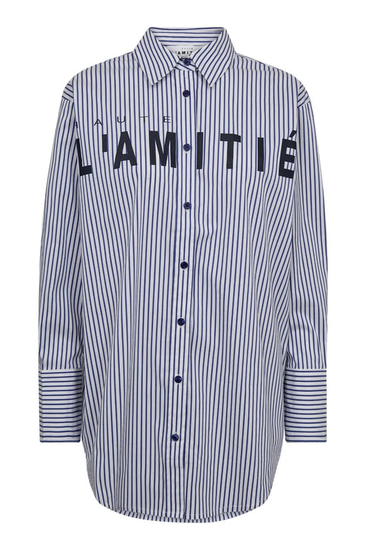 Haute L'Amitié - Stripe Chest Logo Shirt HL10300 - White Blue Stripe