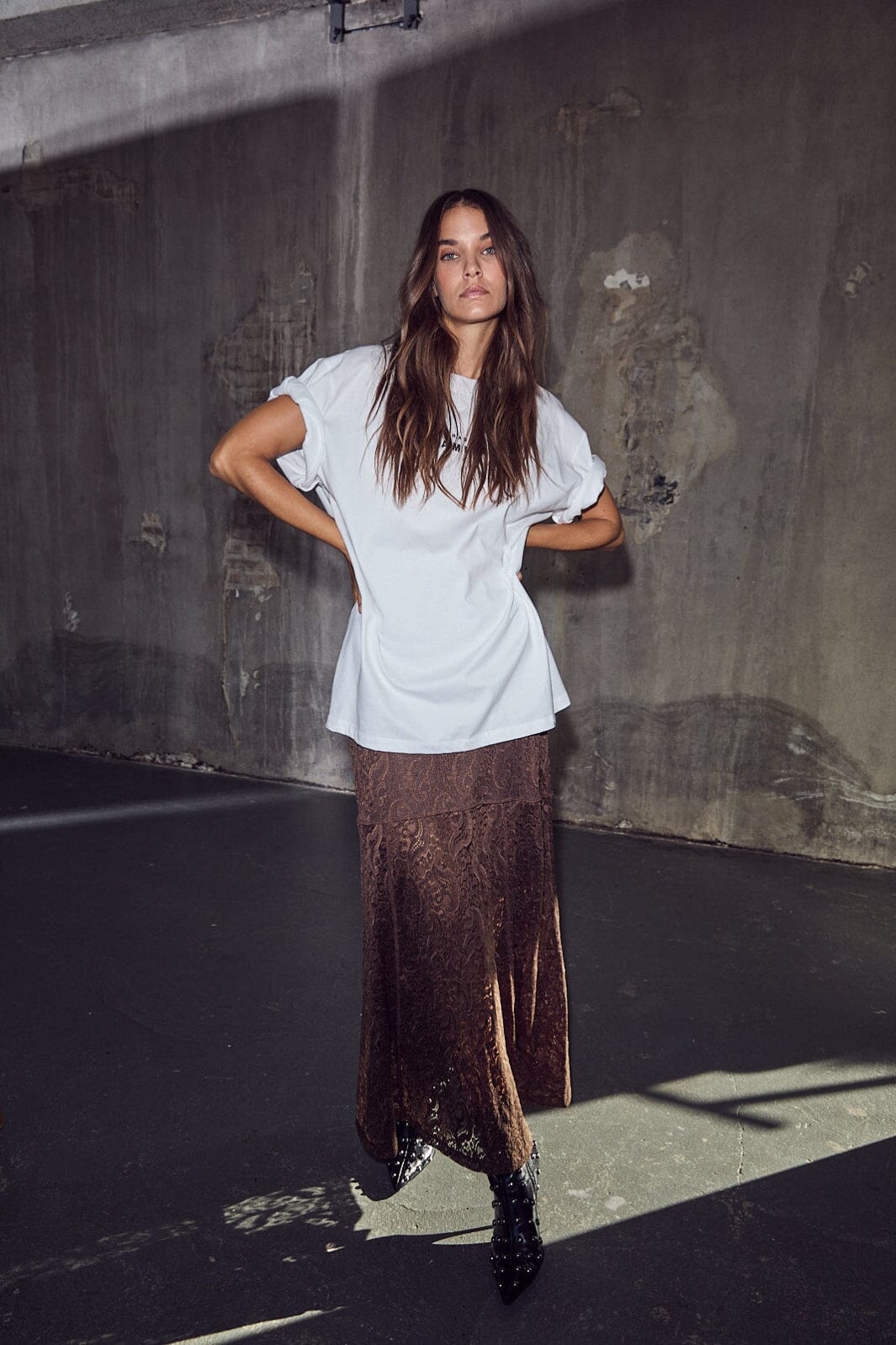 Haute L'Amitié - Summer Lace Skirt HL10133 - Mocca Nederdele 