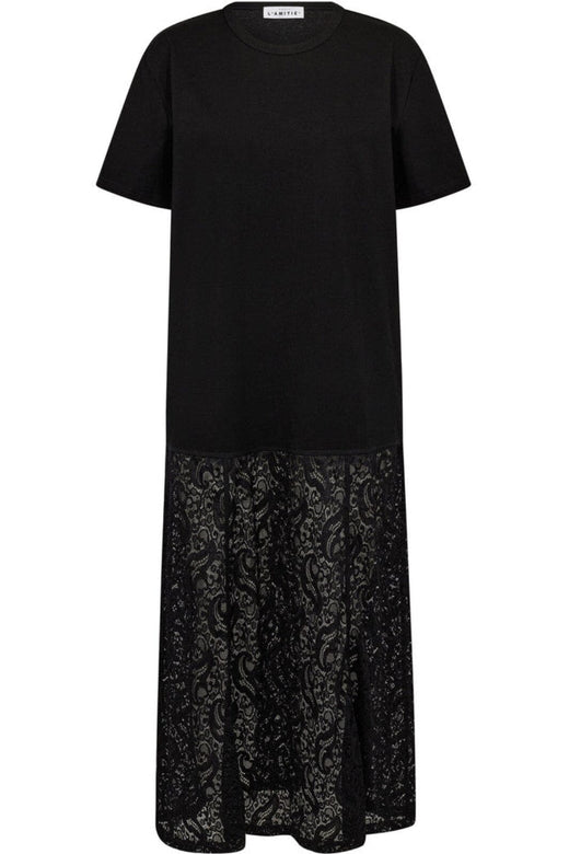 Haute L'Amitié - Summer Lace Ss Tee Dress HL10644 - Black Kjoler 