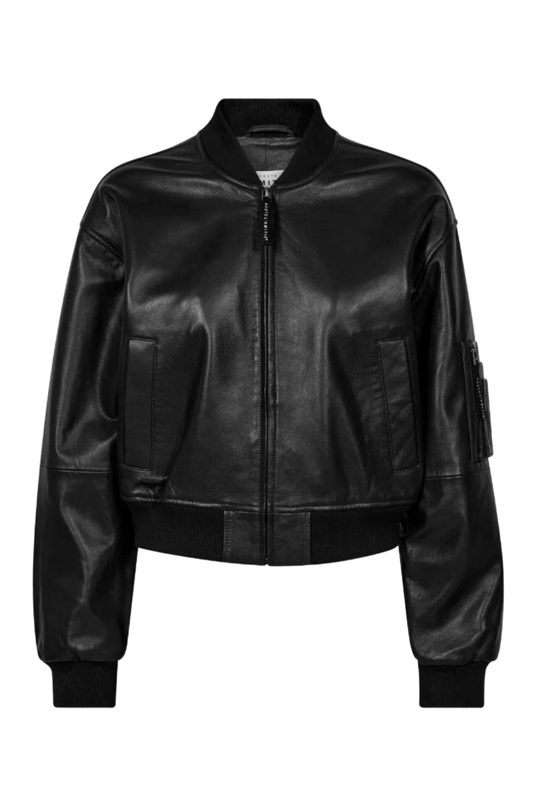 Haute L'Amitié - Yasmin Leather Bomber Jacket Hl10996 - Black Jakker 