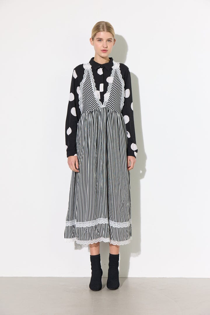 Hunkøn - Vicky Dress 25982 - Black Striped Kjoler 