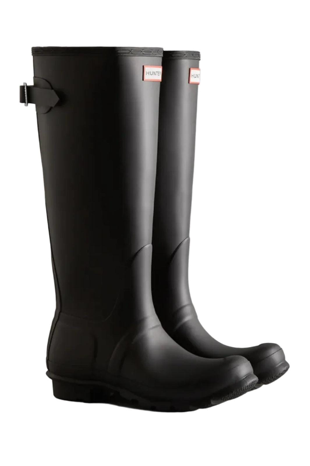 Hunter - Women Original Tall Back Adjustable Boot Wft1001rmablk - Black Gummistøvler 