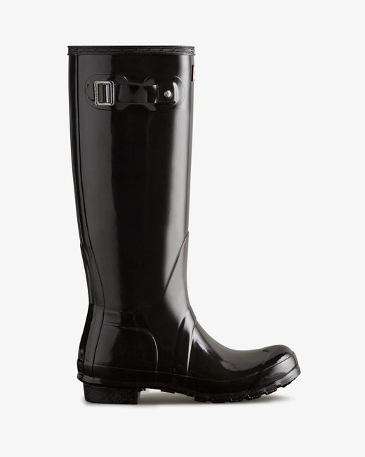 Hunter - Womens Original Tall Gloss Boot Wft1000rglblk - Black Gummistøvler 