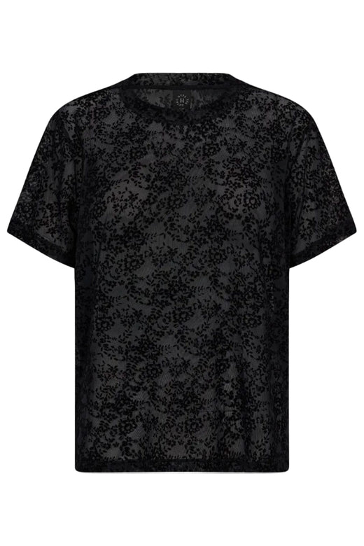 Hype The Detail - Lace Tee Oversiz 852-25 - 9 - Black T-shirts 