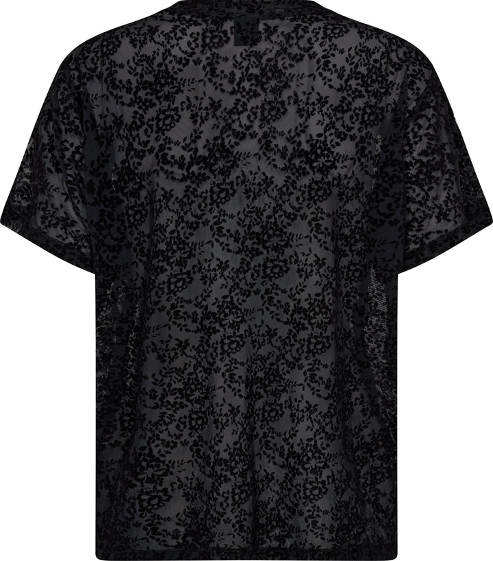 Hype The Detail - Lace Tee Oversiz 852-25 - 9 - Black T-shirts 