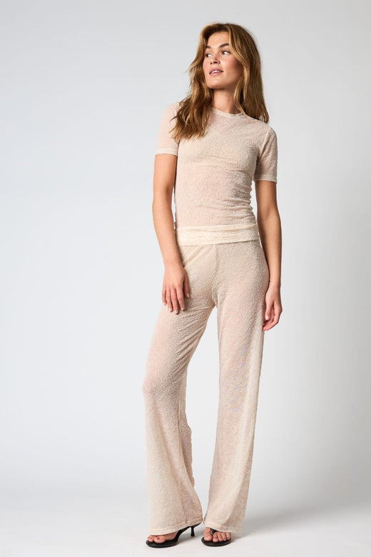 Hype The Detail - Lace Tee, Slim 852-2 - 3 - Powder T-shirts 