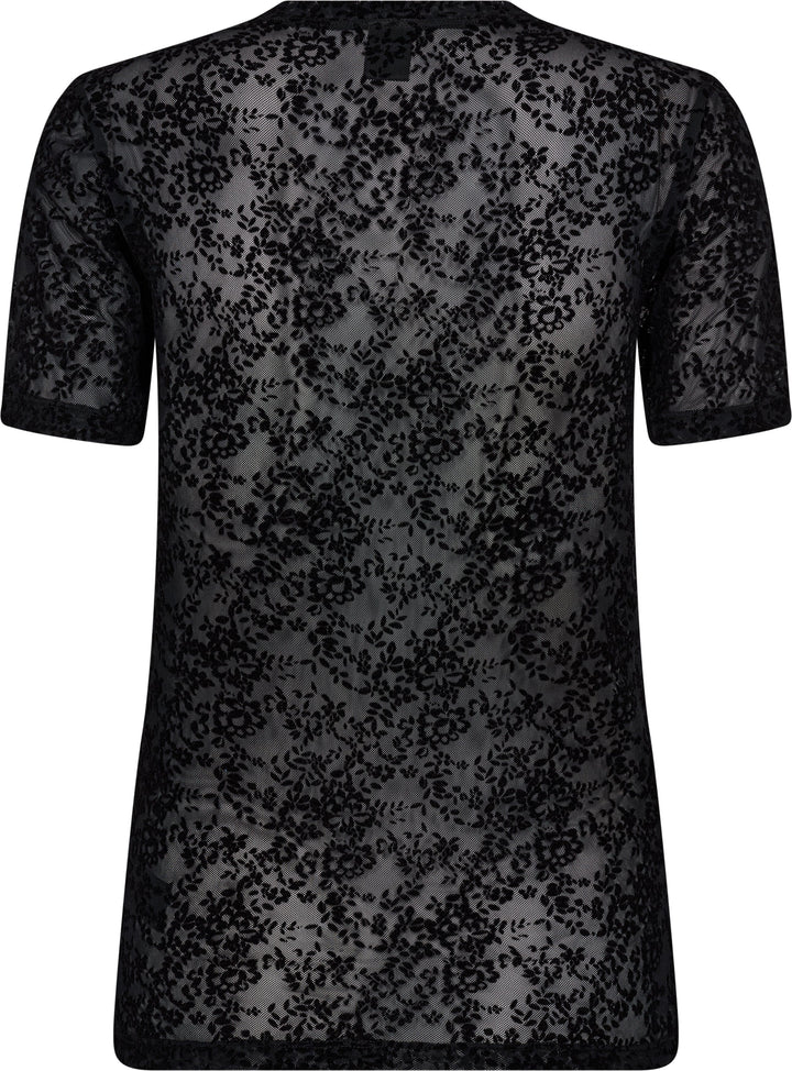 Hype The Detail - Lace Tee, Slim 852-2 - 9 - Black T-shirts 