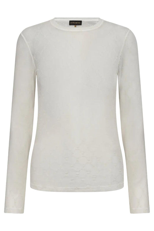 Hype The Detail - Mesh Blouse 300-1400 - 1 - Hvid Bluser 