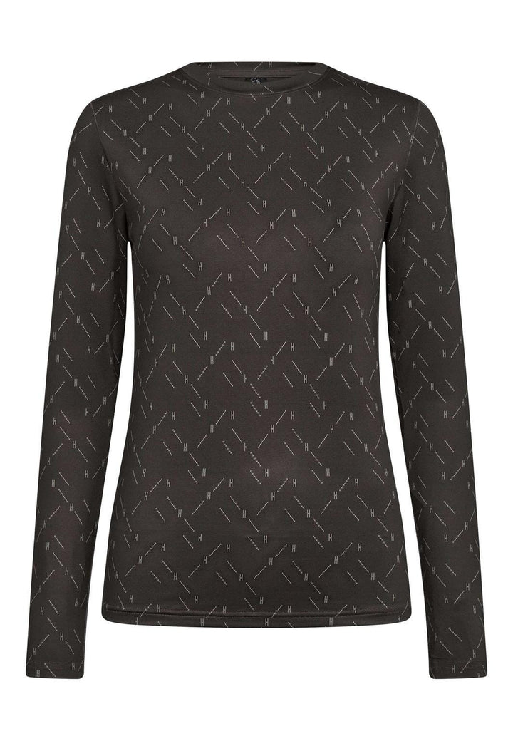 Hype The Detail - Printed Blouse - 40 Brun Bluser 