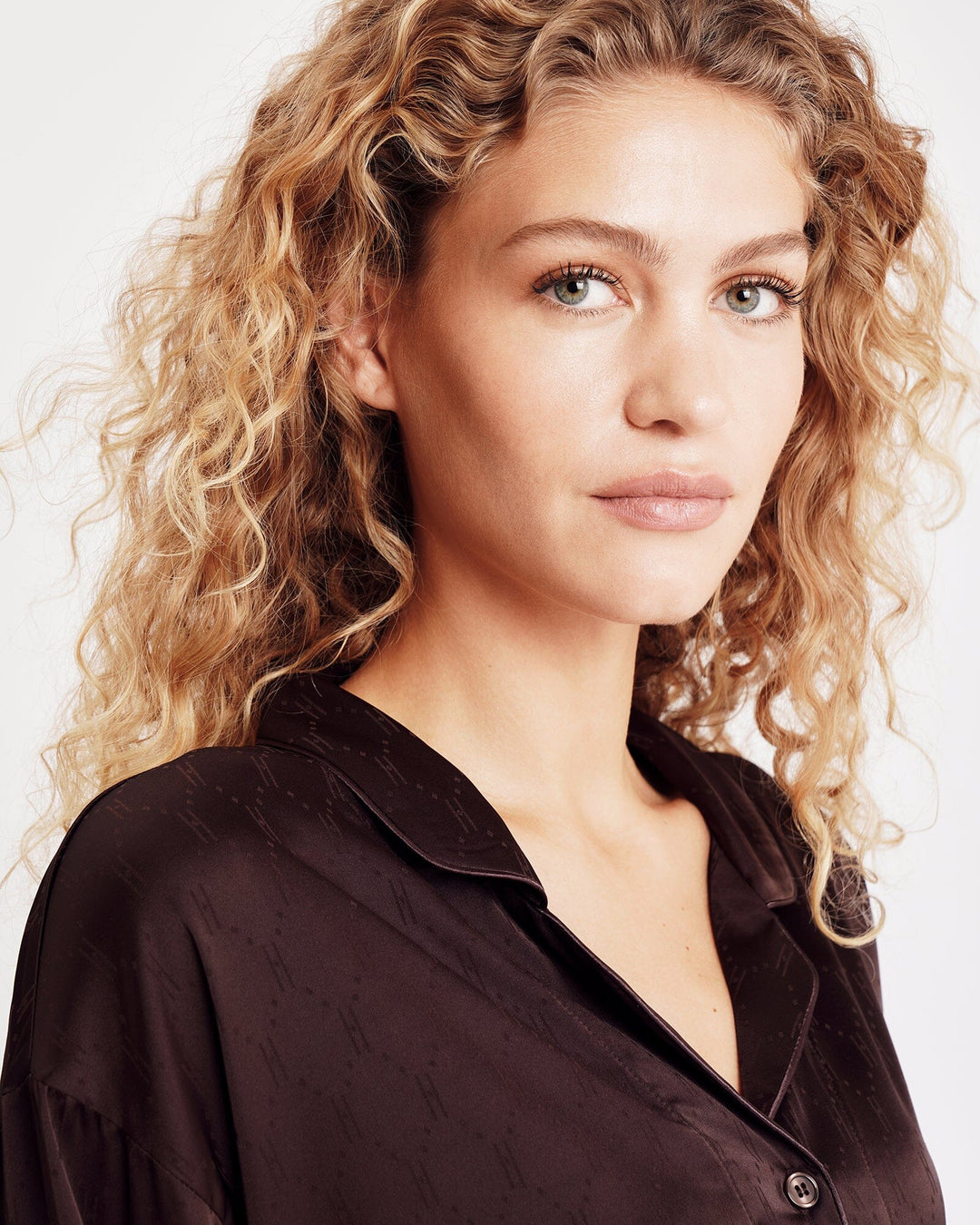 Hype The Detail - Satin Pyjamas 800-43 - 8989 - Brun Nattøj 