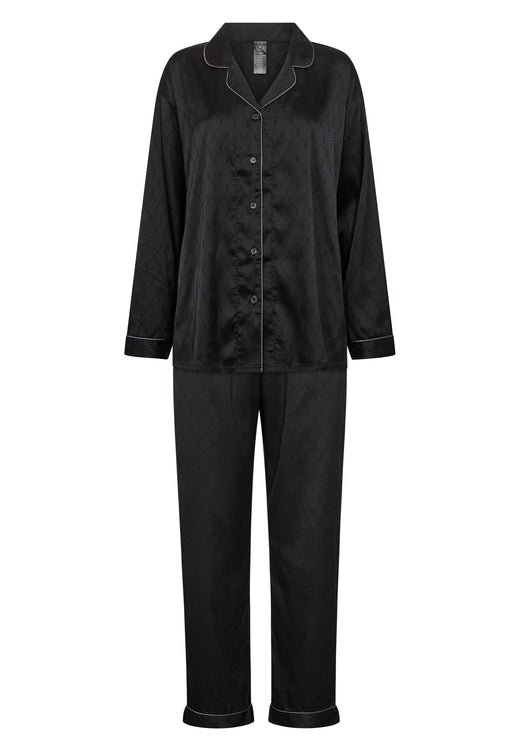 Hype The Detail - Satin Pyjamas 800-43 - 9 Sort Nattøj 