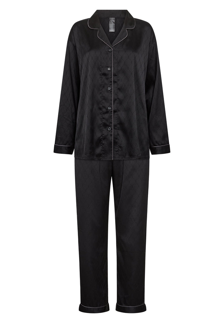 Hype The Detail - Satin Pyjamas 800-43 - 9 Sort Nattøj 