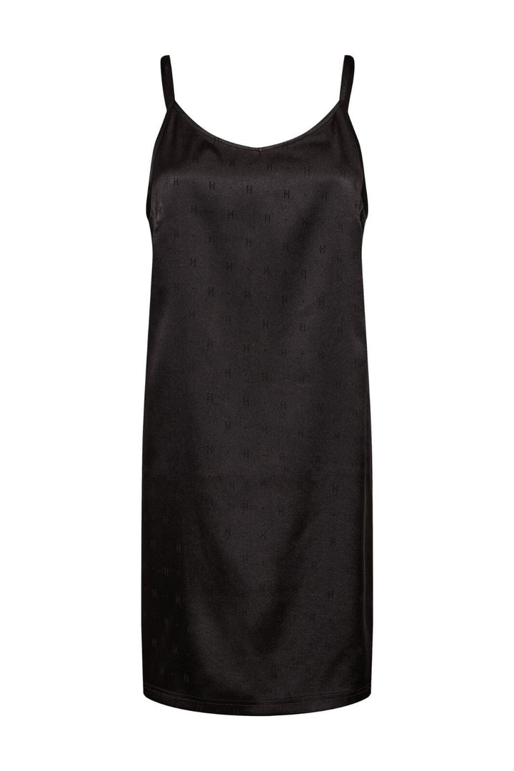 Hype The Detail - Slip Dress W/Log 240-98 - 9 - Black Kjoler 