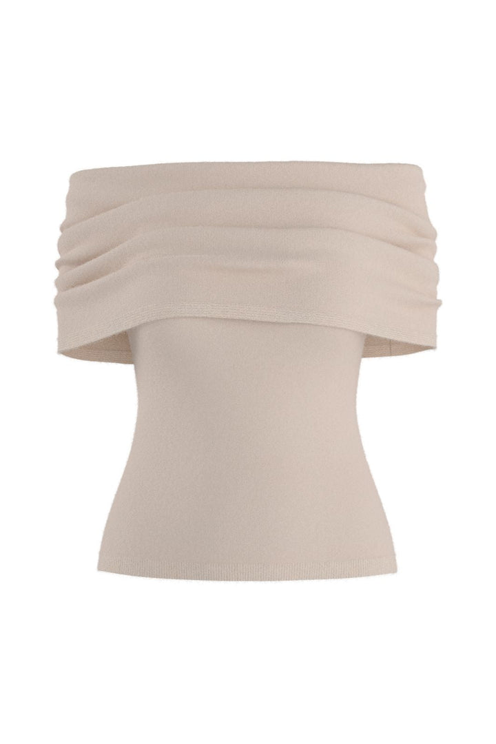 Hypedrop - Hdkhloe Off-Shoulder Knit 32000833 - 5191891 - White Swan
