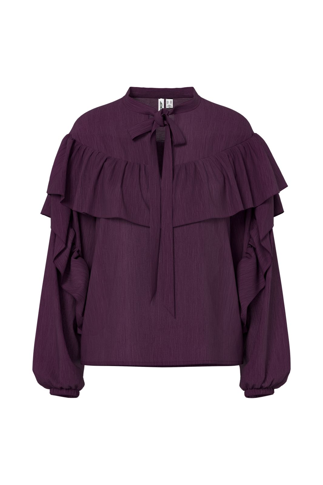 Hypedrop - Hdmelisa Ruffle Ls Blouse 32000021 - 5082000 - Potent Purple