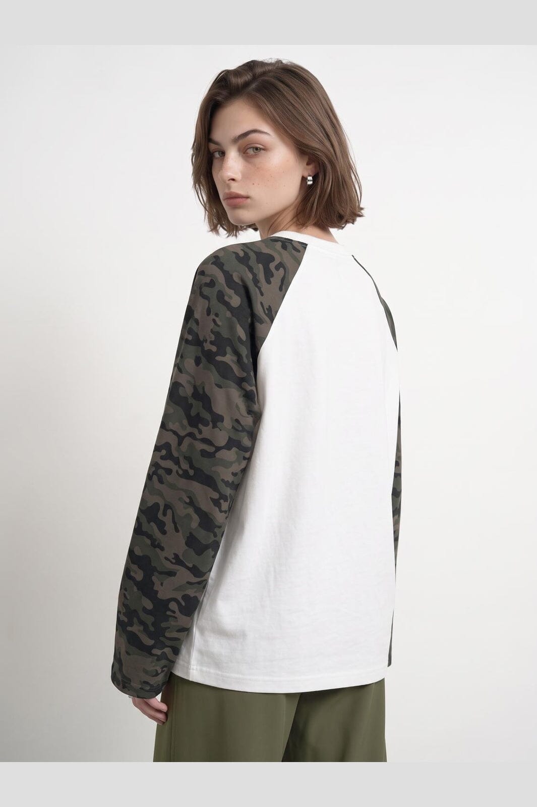 Hypedrop - Hdocelle Ls Boxy Long Top 32001258 - 5311167 - Cloud Dancer Camouflage