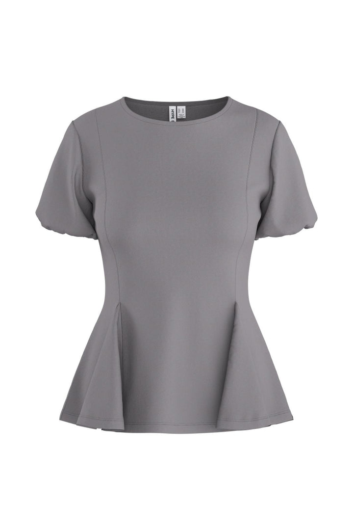 Hypedrop - Hdtamara Ss Peplum Top 32000271 - 5272517 - Steel Gray