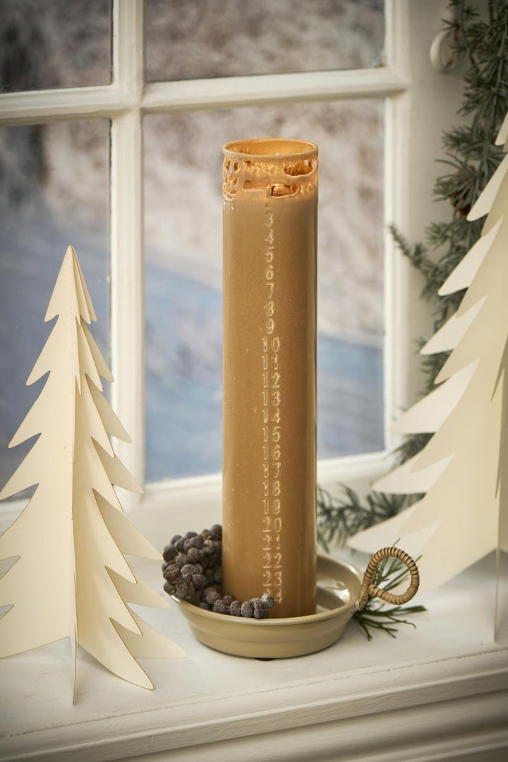 Ib Laursen - Kalenderlys 1-24 Præget Tal Honey Stearin Svanemærket - 78009-67