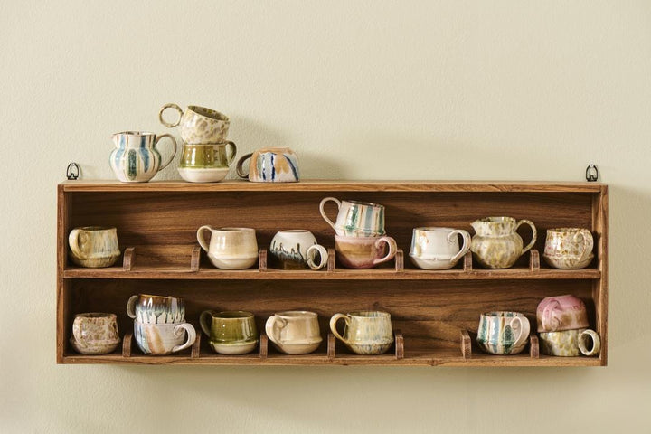 Ib Laursen - Krus m/hank Kalmar rosa og brunt farvespil - Stentøj - 24019-00