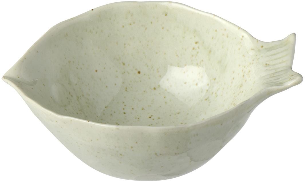 Ib Laursen - Skål Ocean White fiskeformet - Stentøj - 24029-00