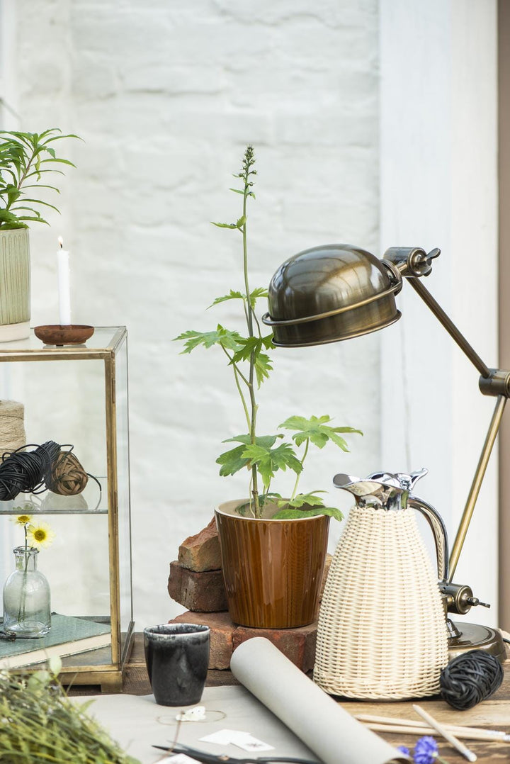 Ib Laursen - Termokande natur polyrattan håndflettet 1,5 ltr - Polyrattan, Rustfrit stål, Plastik - 1619-30