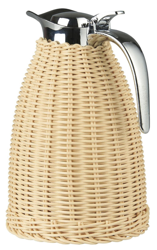 Ib Laursen - Termokande natur polyrattan håndflettet 1,5 ltr - Polyrattan, Rustfrit stål, Plastik - 1619-30