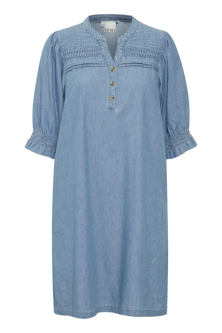 Ichi - Ihancey Dr - 200751 Washed Blue, Denim Kjoler 