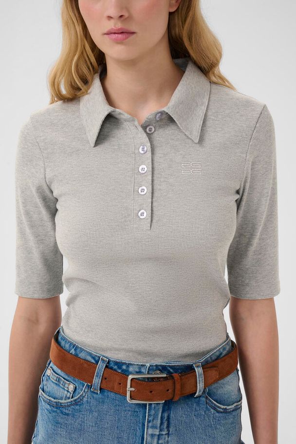 Gestuz - Gzdrew Polo Mel Top 10910951 - 107578 - Grey Mélange