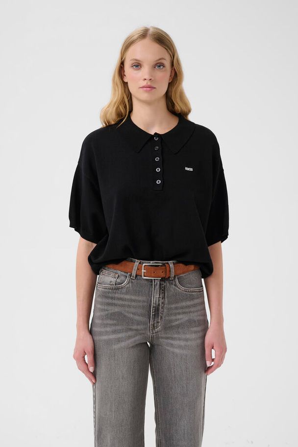 Gestuz - Gztalla Ss Polo Pullover 10910940 - 100017 - Black