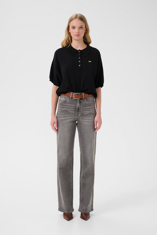 Gestuz - Gztalla Ss Polo Pullover 10910940 - 100017 - Black