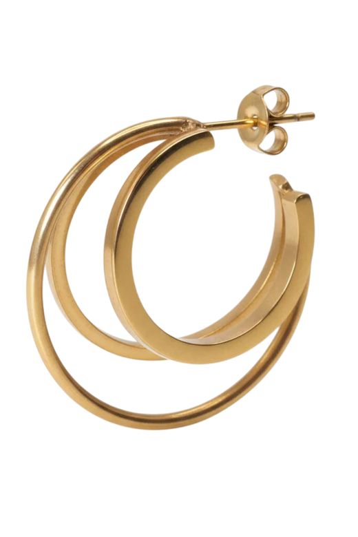 Jane Koenig - Triple Olympia Hoop TOH-SS26-SS-G_RIGHT - Golden Øreringe 