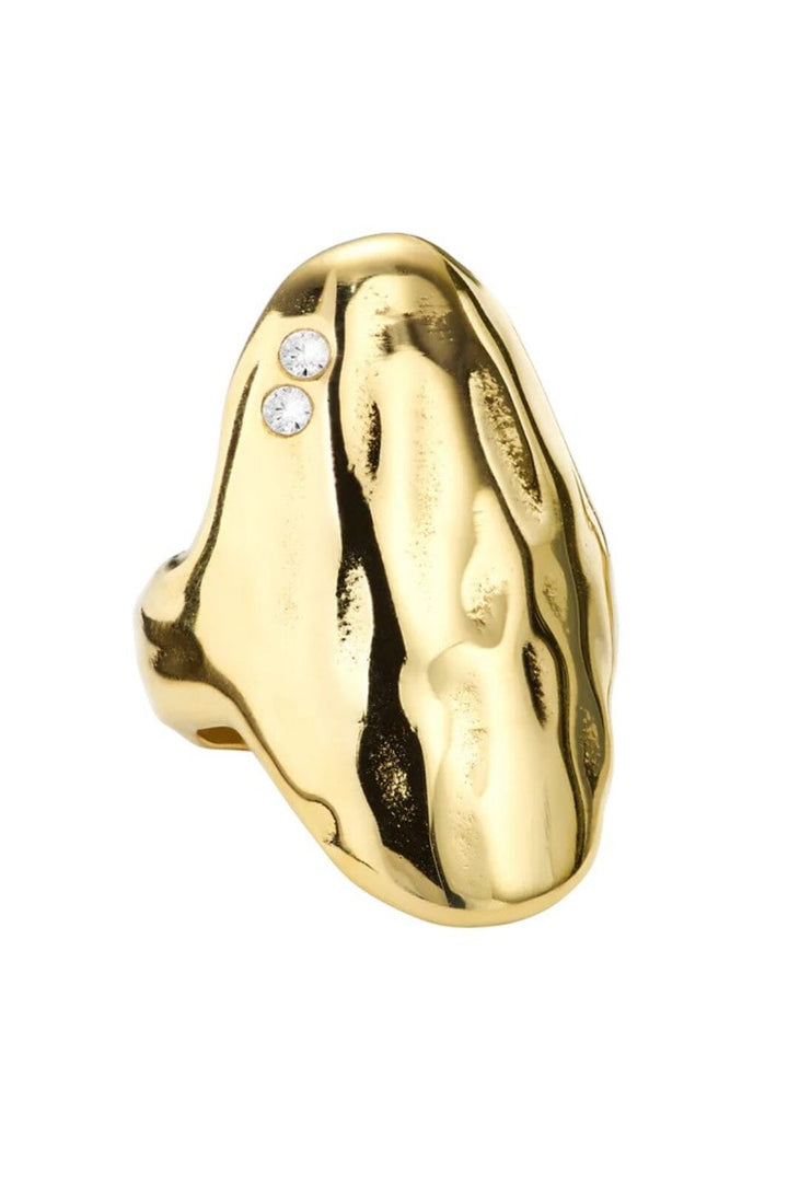 Jane Kønig - Shield Ring With Stones KKSRWS-XJK25-G - Forgyldt