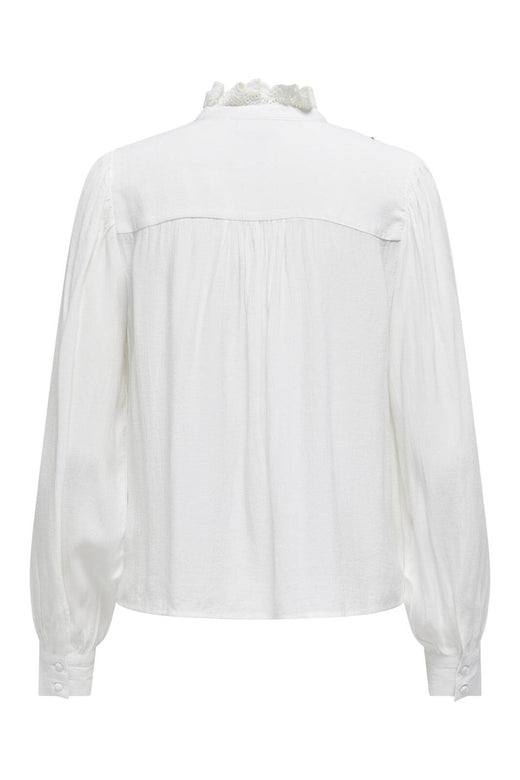 JDY - Jdyamy L/S Frill Shirt - 4746806 Cloud Dancer