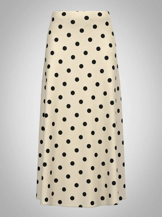 JDY - Jdyaya Maxi Skirt Dia - 5056549 Whitecap Gray Chocolate Torte Dot Nederdele 