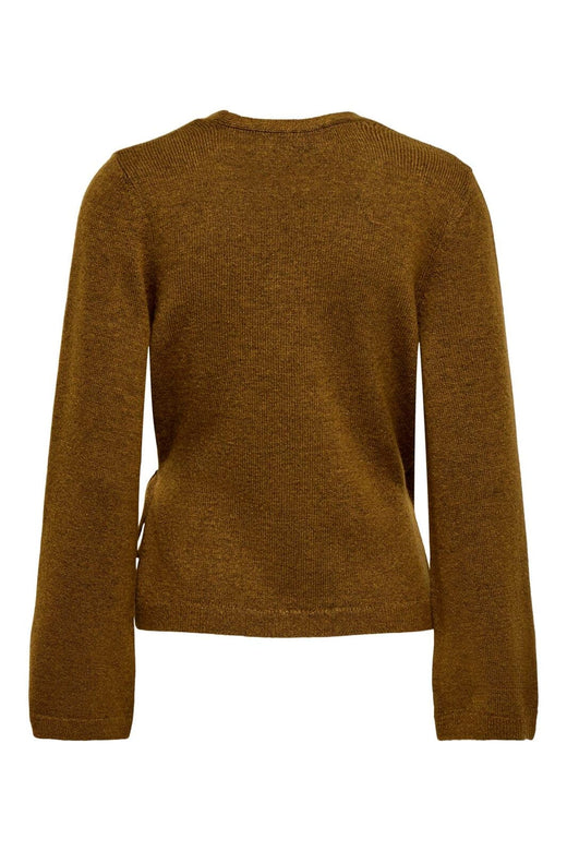 JDY - Jdybecky L/S Wrap Cardigan Knt - 5101793 Bison Melange