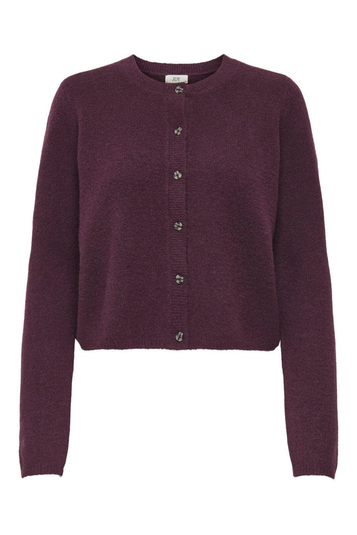 JDY - Jdychloe Life L/S Cardigan Knt - 4894698 Winetasting Melange