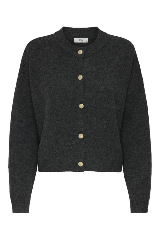 JDY - Jdydebbie L/S O-Neck Cardigan Knt - 4838112 Dark Grey Melange