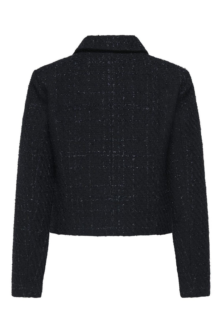 JDY - Jdydenver L/S Boucle Blazer Tlr - 4846254 Total Eclipse Lurex Boucle