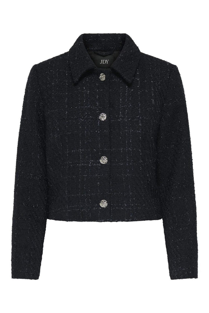 JDY - Jdydenver L/S Boucle Blazer Tlr - 4846254 Total Eclipse Lurex Boucle
