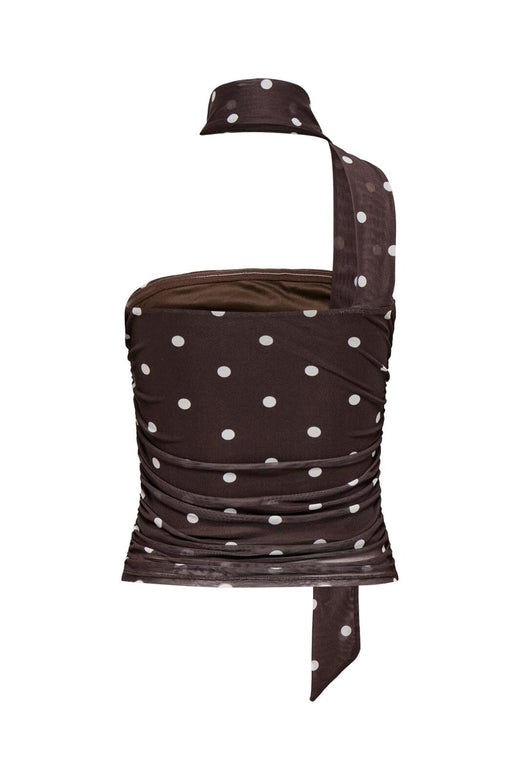 JDY - Jdyelsa Mesh Tube Top - 5104944 Coffee Bean Cd Dots