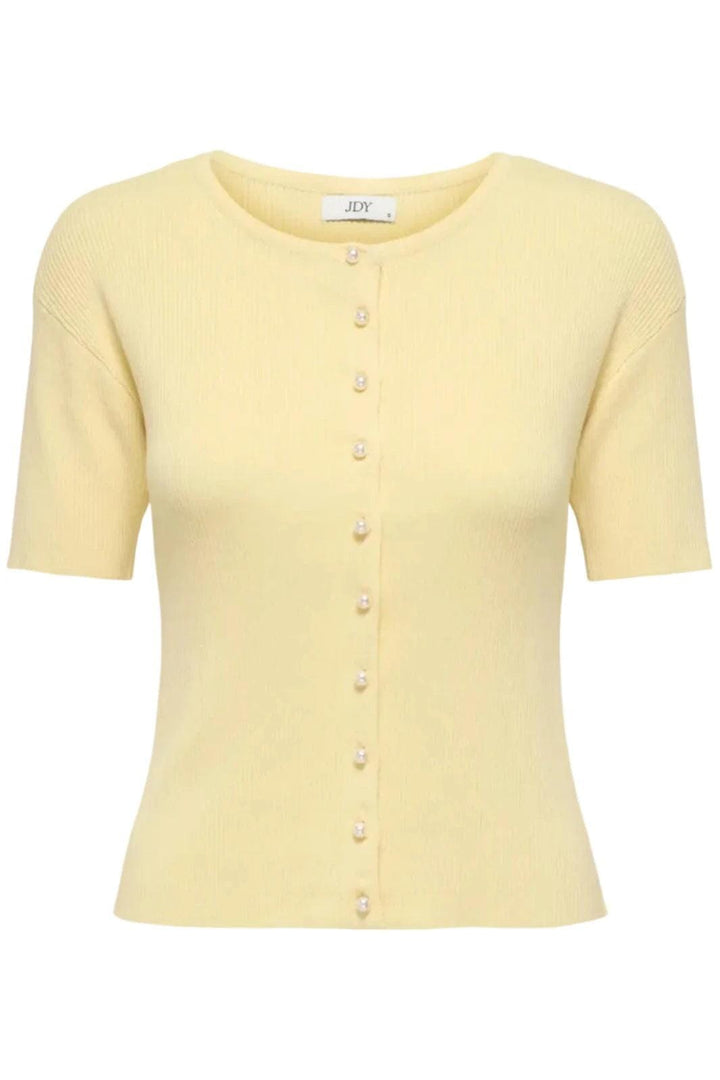 JDY - Jdygaby 2/4 O-Neck Pearl Cardigan Knt - 4968489 Double Cream Cardigans 