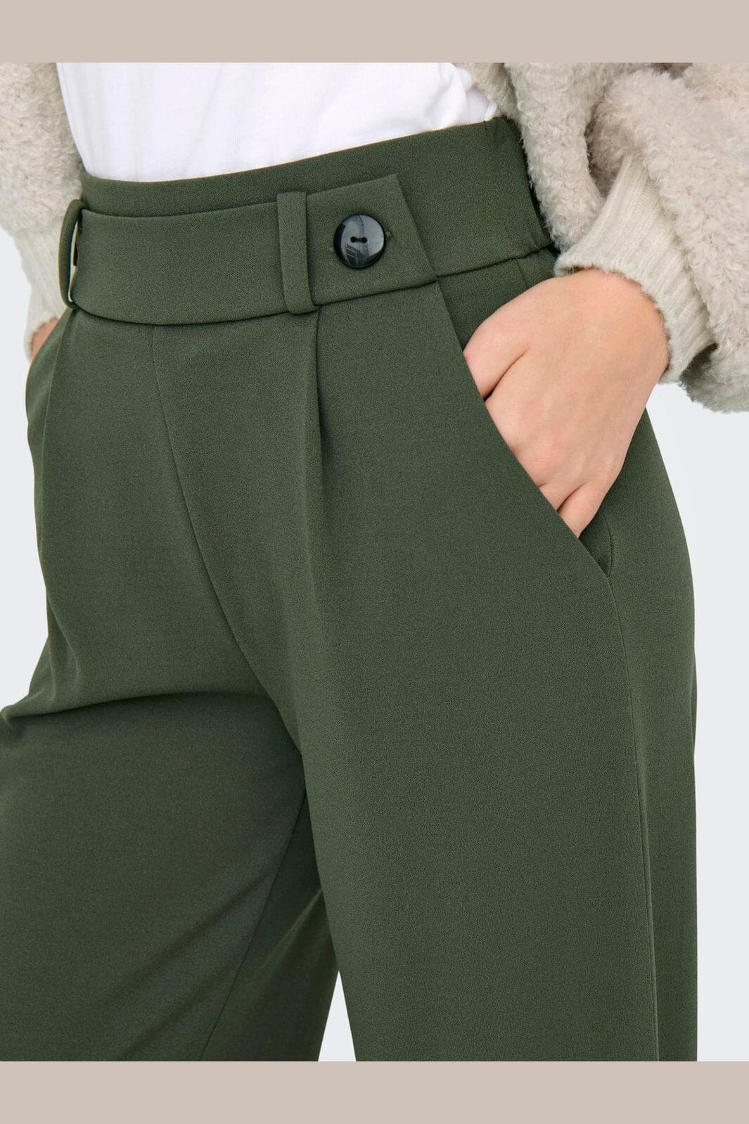 JDY - Jdygeggo Life New Long Pant - 4661283 Kambaba Black Buttons