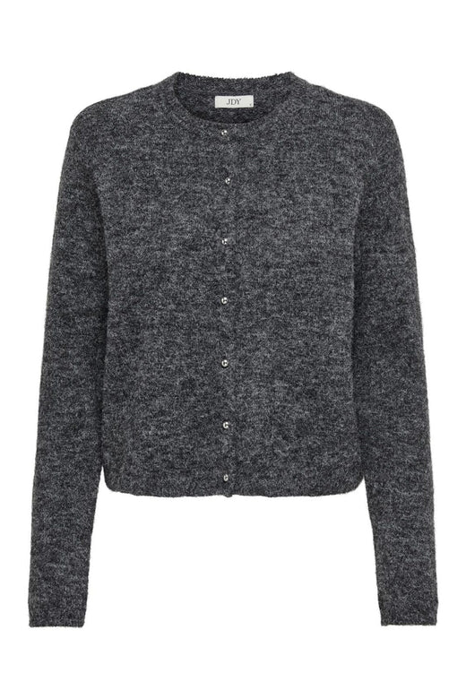 JDY - Jdyhoney Life L/S O-Neck Cardigan Knt - 4876180 Dark Grey Melange