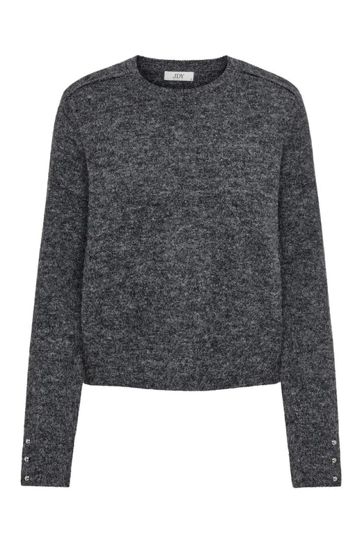 JDY - Jdyhoney Life L/S O-Neck Pullover Knt - 4890689 Dark Grey Melange